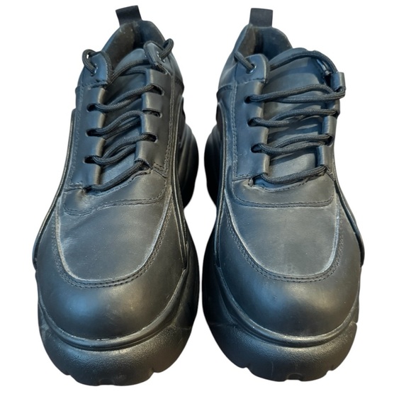 Chelsee Black Platform Chunky Women's Sneakers EU 39 - Picture 2 of 8